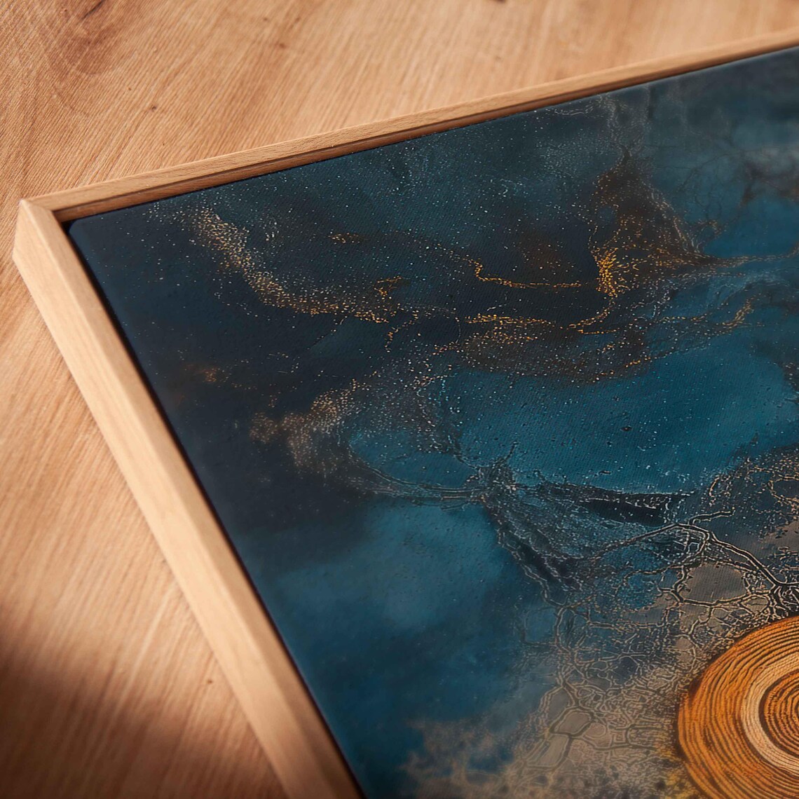 Tree Rings Panoramic View Wall Art Print Earthy Tones Nature Landscape Vibrant Colors - Image 2