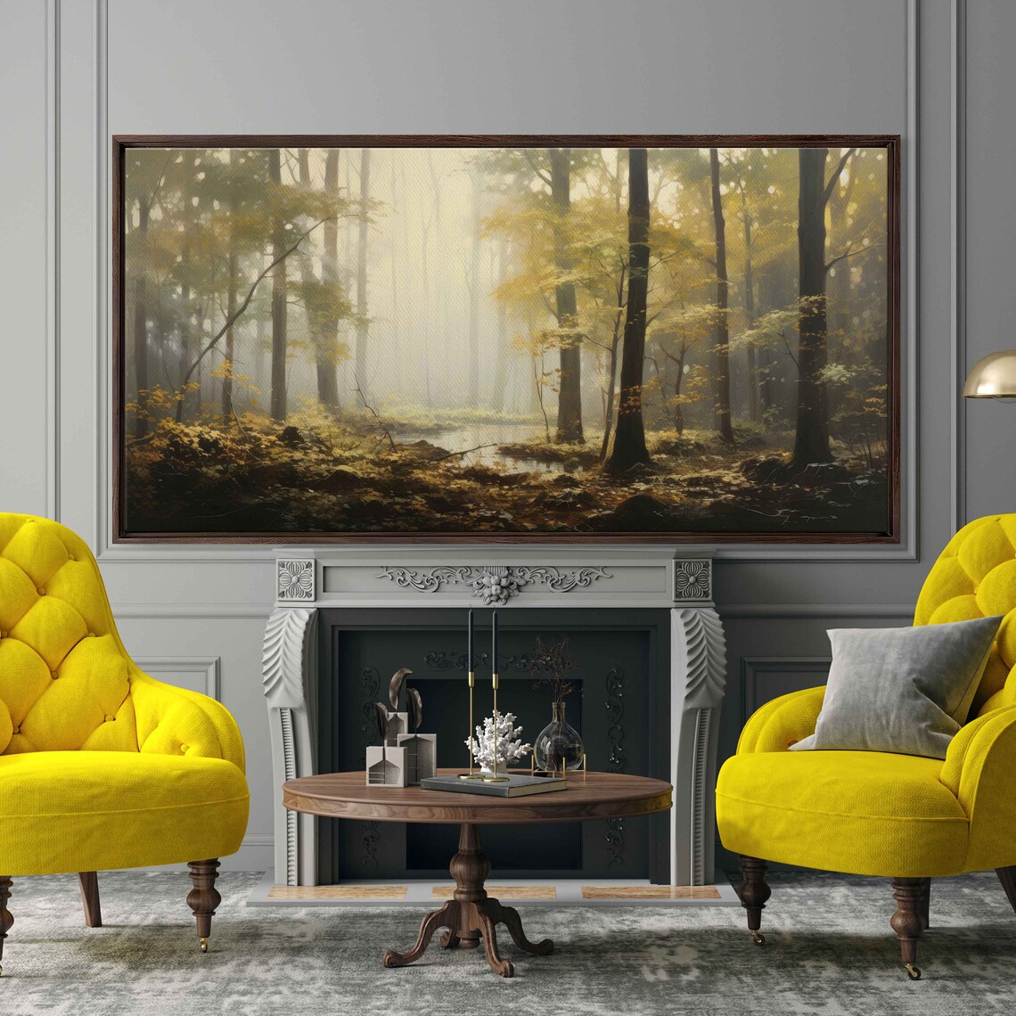 Foggy Forest Floor Art Print, Nature Lover Decor