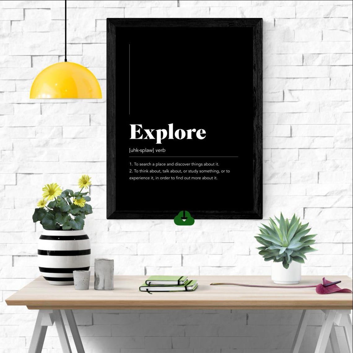 Explore Dictionary Definition Minimalist Adventure Word Art Poster - Image 2