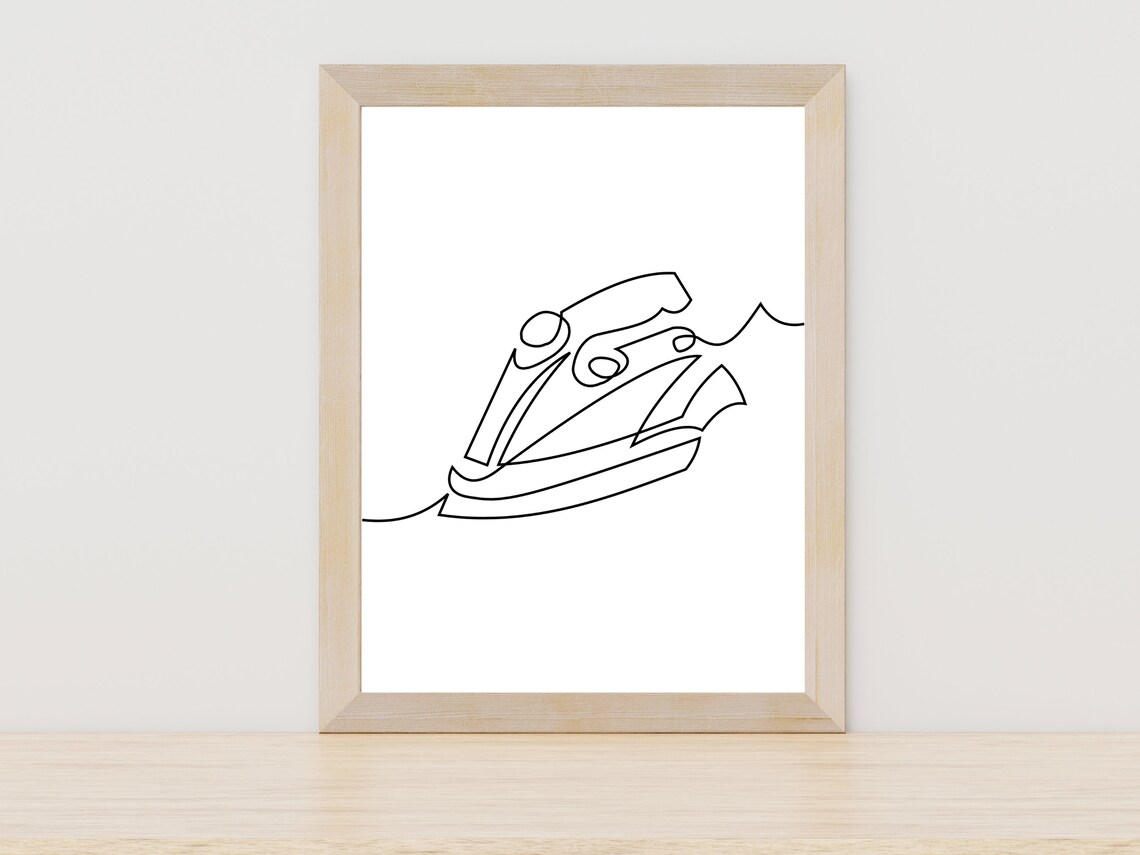 Iron Line Art Cleaning Art Print, Laundry Room Decor