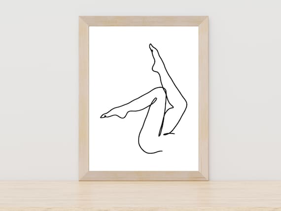 Abstract Legs Minimalist Line Art Modern Figure Study Poster