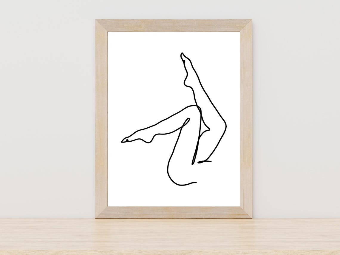 Abstract Legs Minimalist Line Art Modern Figure Study Poster
