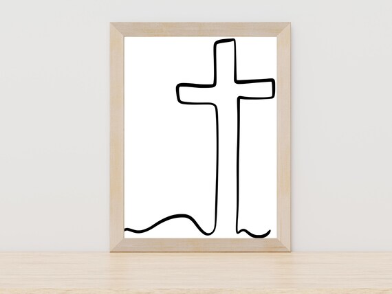 Cross Line Art