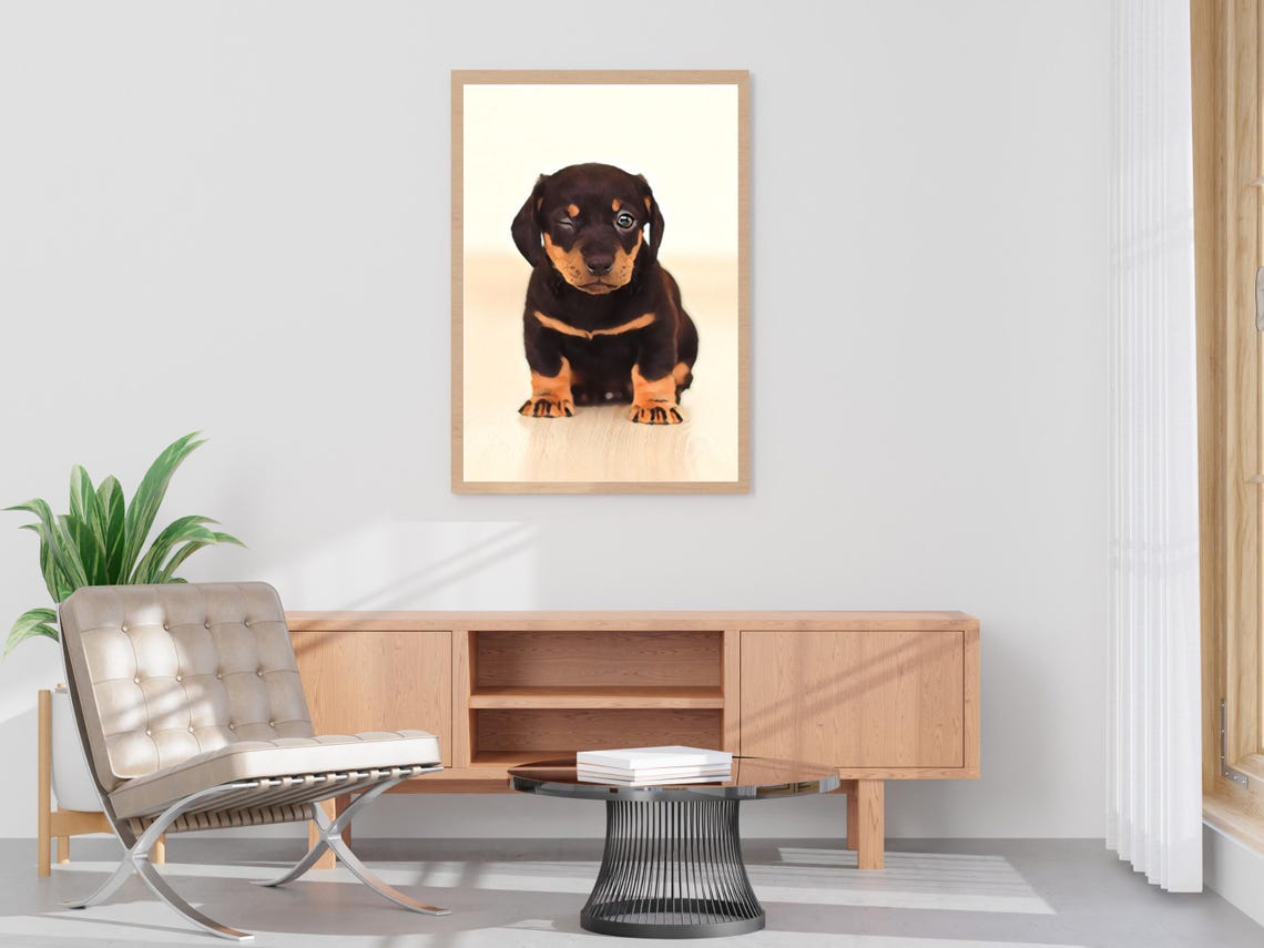 Doberman Puppy Painting Doberman Art Puppy Painting Dog Lover Art Pet Portrait Doberman Art Print Dog Painting Animal Art Print Pup - Image 4