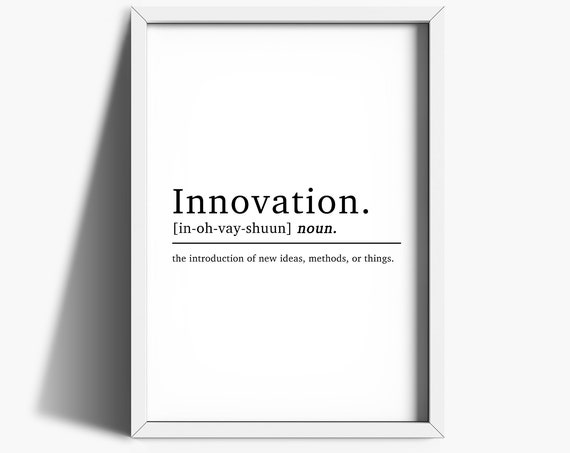 Innovation Definition Office Wall Art Office Prints Inspirational Quote Prints Home Dcor Motivational Print Home Office Decor