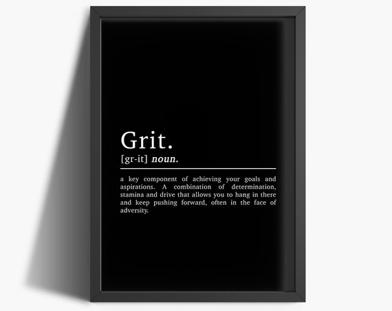 Office Wall Art Home Office Prints Grit Definition Motivational Print Motivational Quotes Prints Home Dcor Home Office Decor