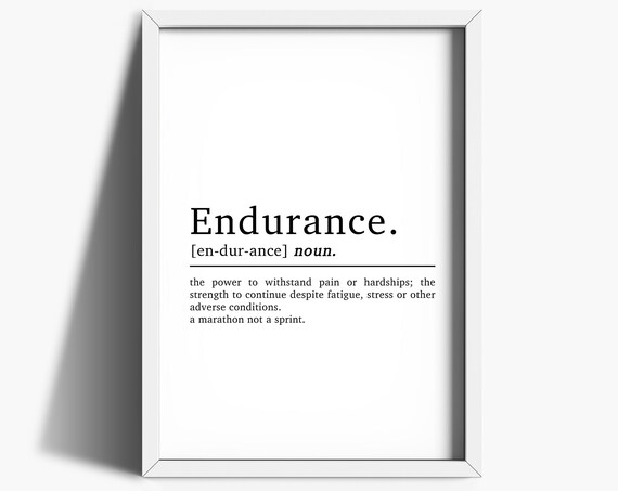 Endurance Definition Wall Art Print, Home Office