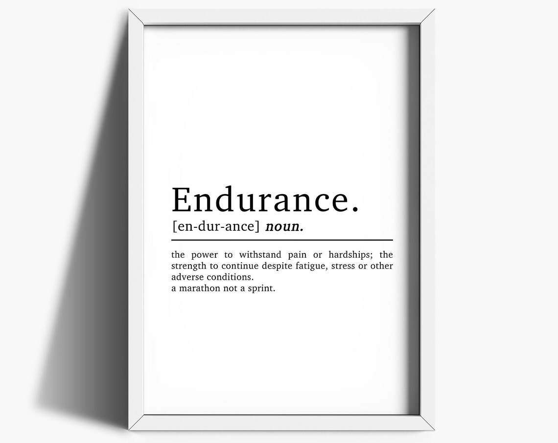 Endurance Definition Wall Art Print, Home Office