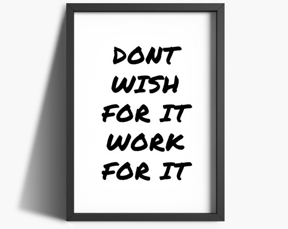 Fitness Quotes Motivational Art Print, Home Gym