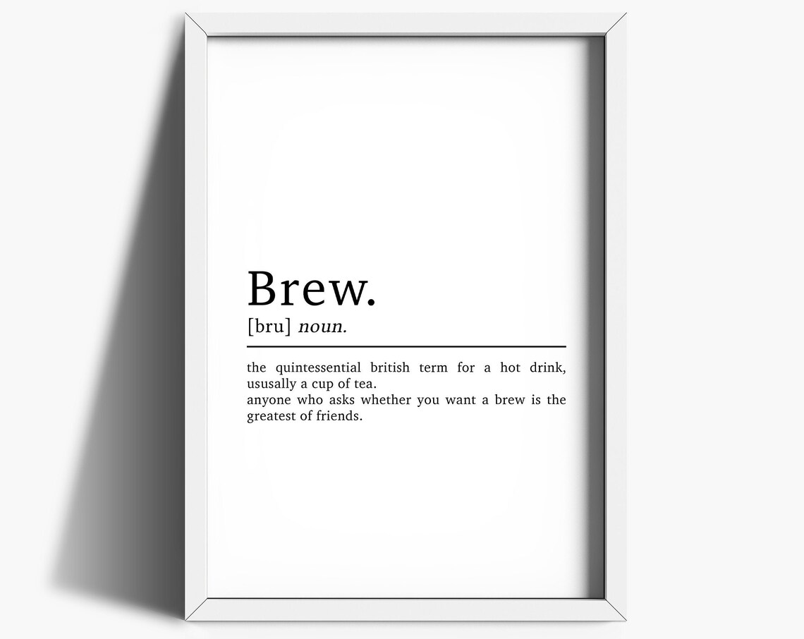 Brew Definition Poster, Funny Kitchen Wall Art