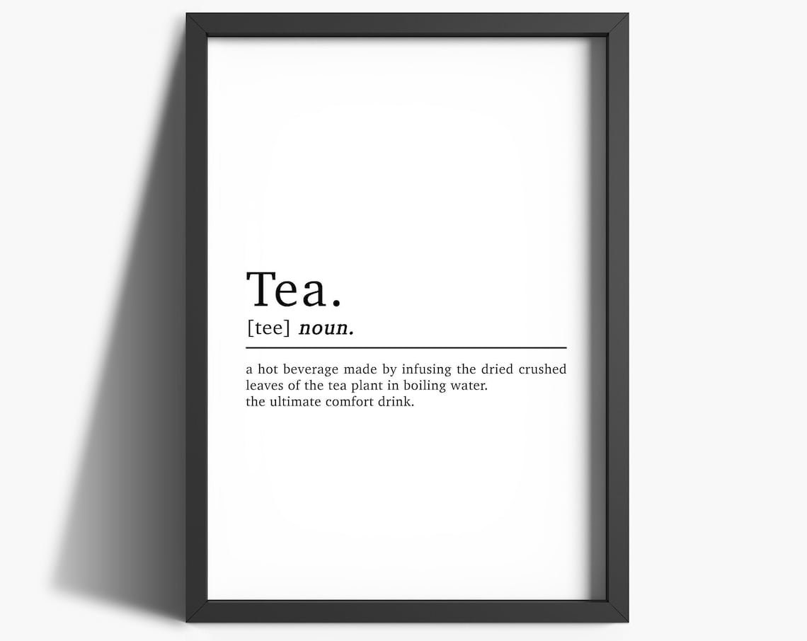 Tea Definition Kitchen Wall Art Print Poster Decor