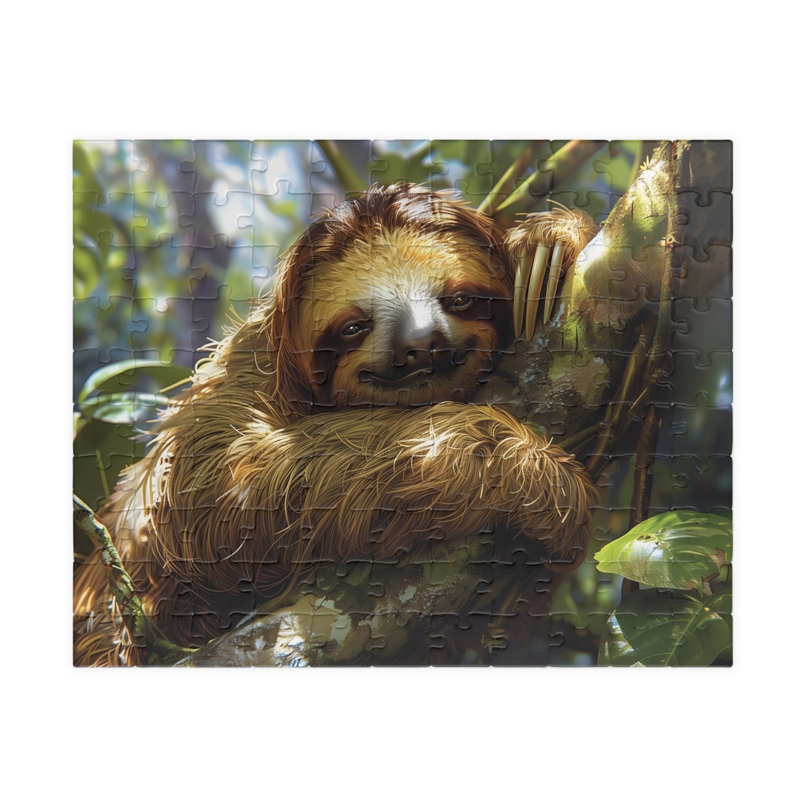 Cute Sloth Resting on Tree Branch Jungle Wildlife Photo Poster - Image 5