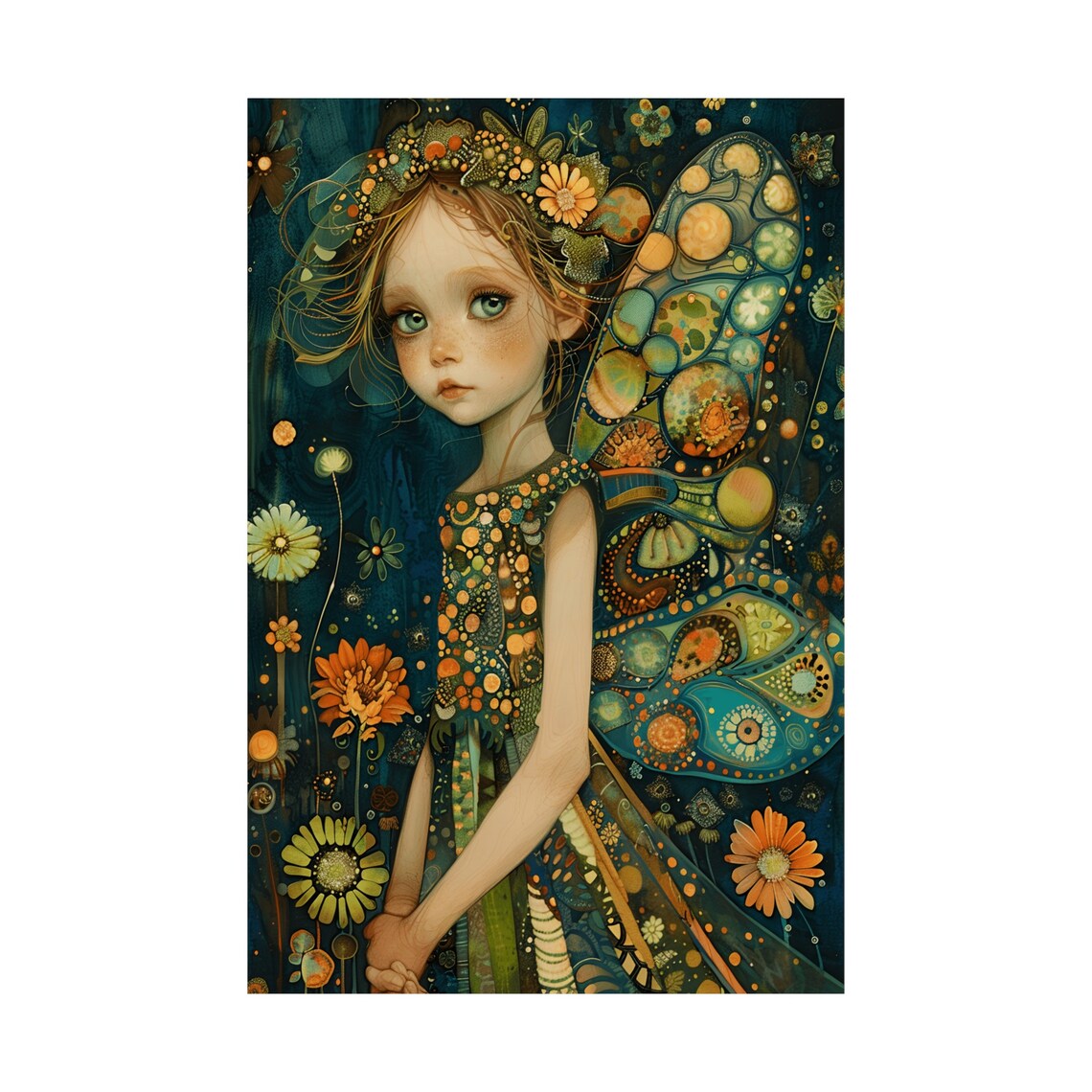 Sweet Little Evening Fairy Art Print Watercolor Faerie Wall Art Fantasy Decor For Bedroom Office Living Laundry Room Or Nursery - Image 3