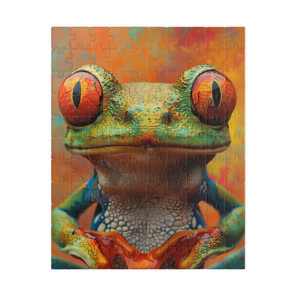 Red Eyed Tree Frog Close Up Vivid Wildlife Nature Art Poster - Image 5