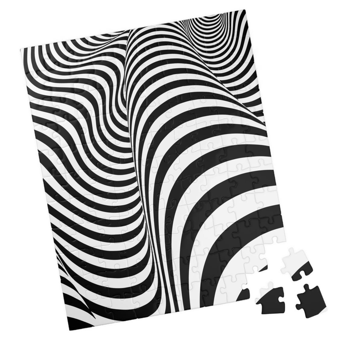 Challenging Wave Optical Illusion Jigsaw Puzzle Great Gift For Holidays Birthdays Get Well And Nursing Homes Fun Tech Free Activity