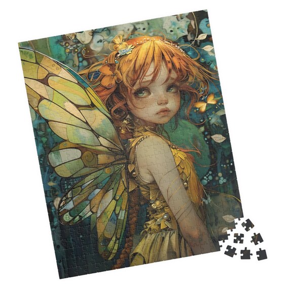 Fairy With Stained Glass Wings And Copper Hair Forest Art Poster