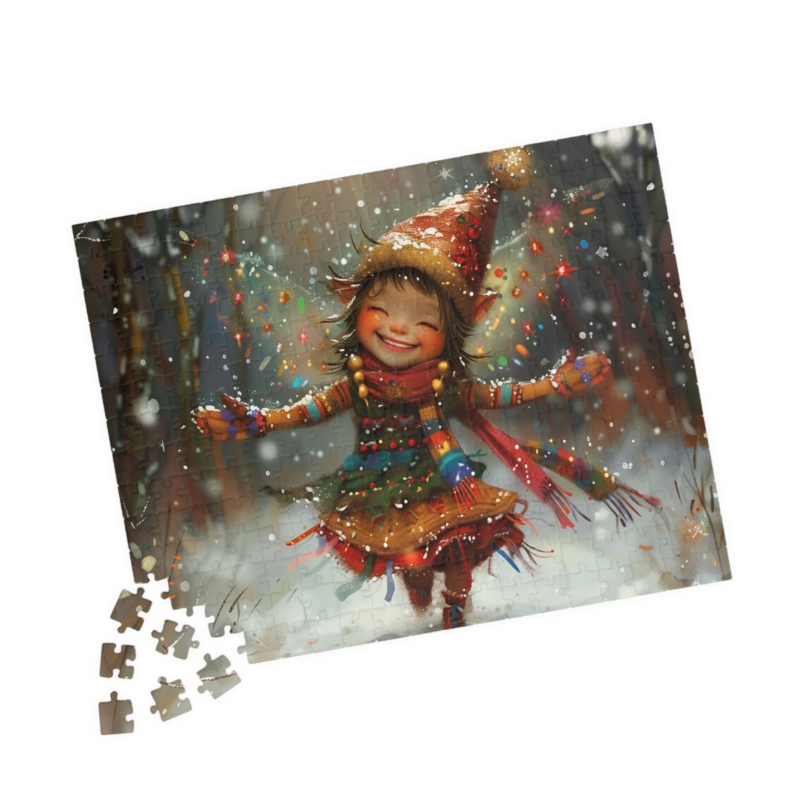 Joyful Christmas Fairy Travel Poster, Holiday Fun - Image 2