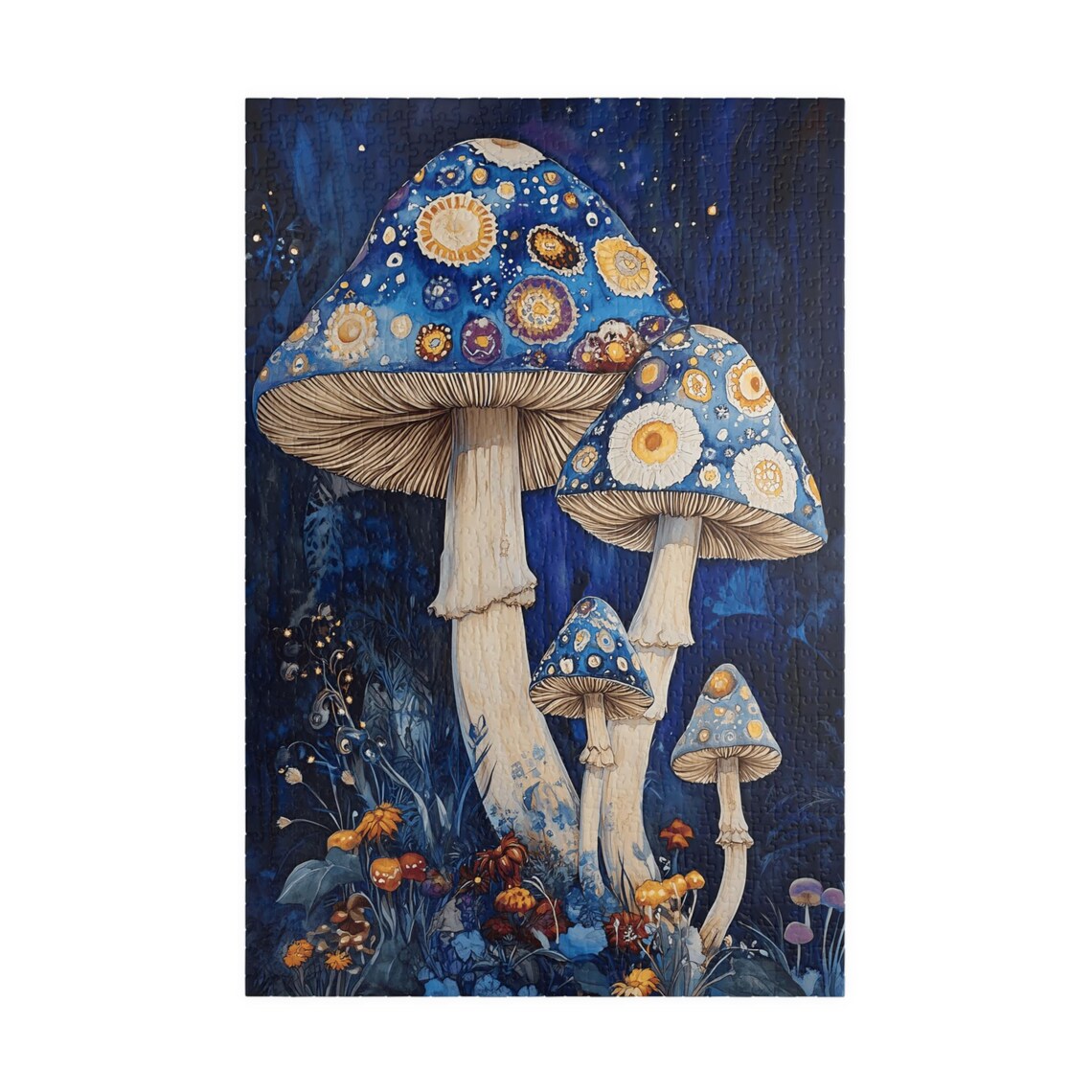 Evening Mushroom Botanical Art, Puzzle Gift - Image 3