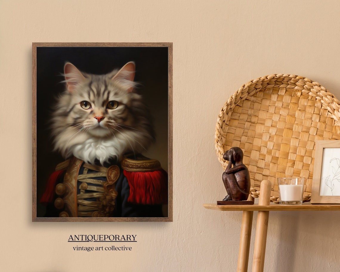 Victorian Animal Portrait Royal Cat Poster Royal Animal Painting Renaissance Animal Portraits Vintage Inspired Art Pet Lovers Gift - Image 4
