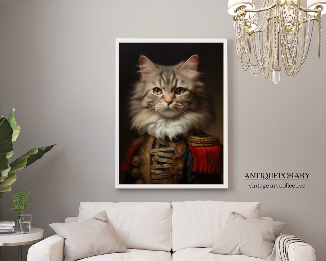 Victorian Animal Portrait Royal Cat Poster Royal Animal Painting Renaissance Animal Portraits Vintage Inspired Art Pet Lovers Gift - Image 5