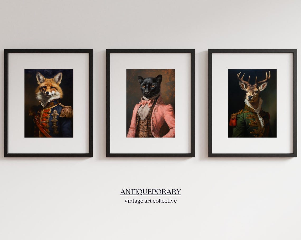 Royal Animal Painting Victorian Animal Portrait Vintage Animal Print Dressed Animal Art Renaissance Animal Animal Lover Gift - Image 6