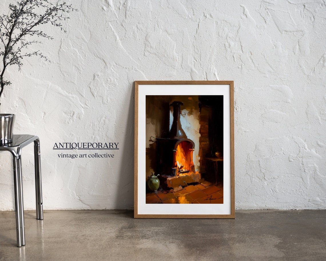 Light Academia Print Moody Still Life Moody Painting Cottage Decor Moody Wall Art Mystic Interior Painting Farmhouse Painting - Image 5