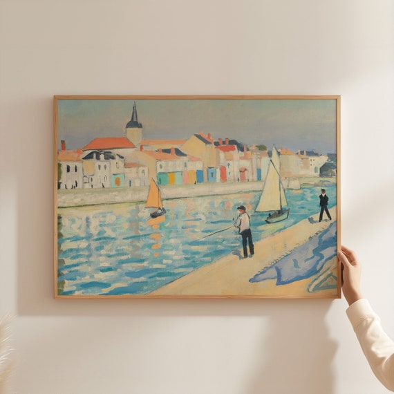 Vintage Coastal Wall Art Trendy Apartment Decor Summer Home Nautical Themed Prints Cute