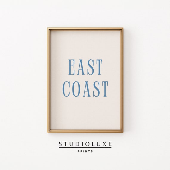 East Coast Beachy Coastal Art Print for Granddaughter