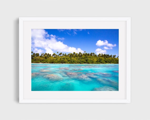 Tahiti Island Paradise, Tropical Coastal Art Print
