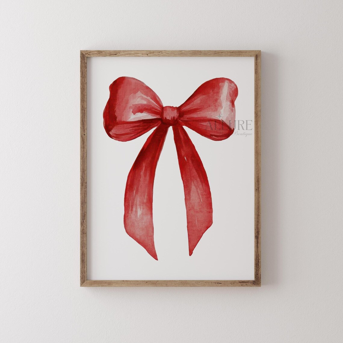 Vintage Christmas Bow Poster, Preppy Holiday Decor - Image 2