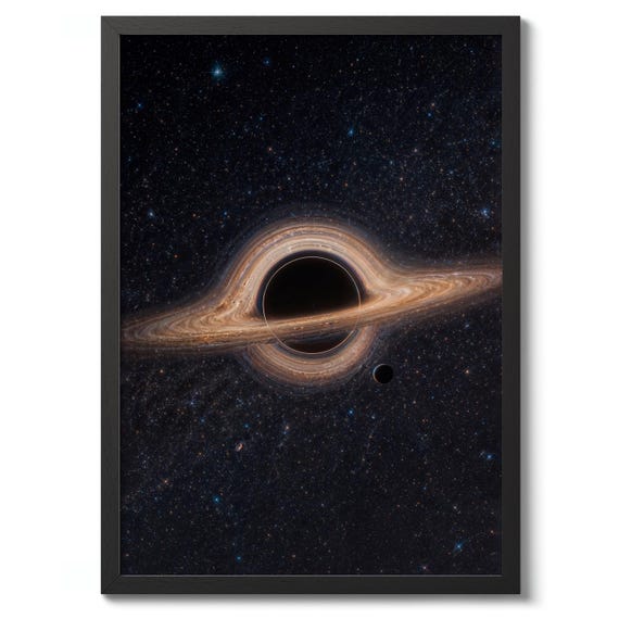 Black Hole Poster, Space Photography Galaxy