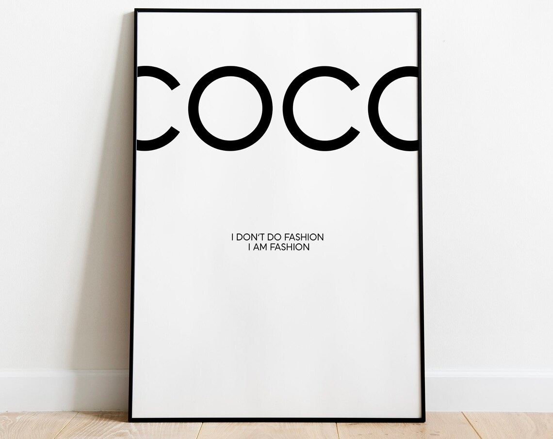Coco I Am Fashion Bold Minimalist Chic Fashion Statement Poster