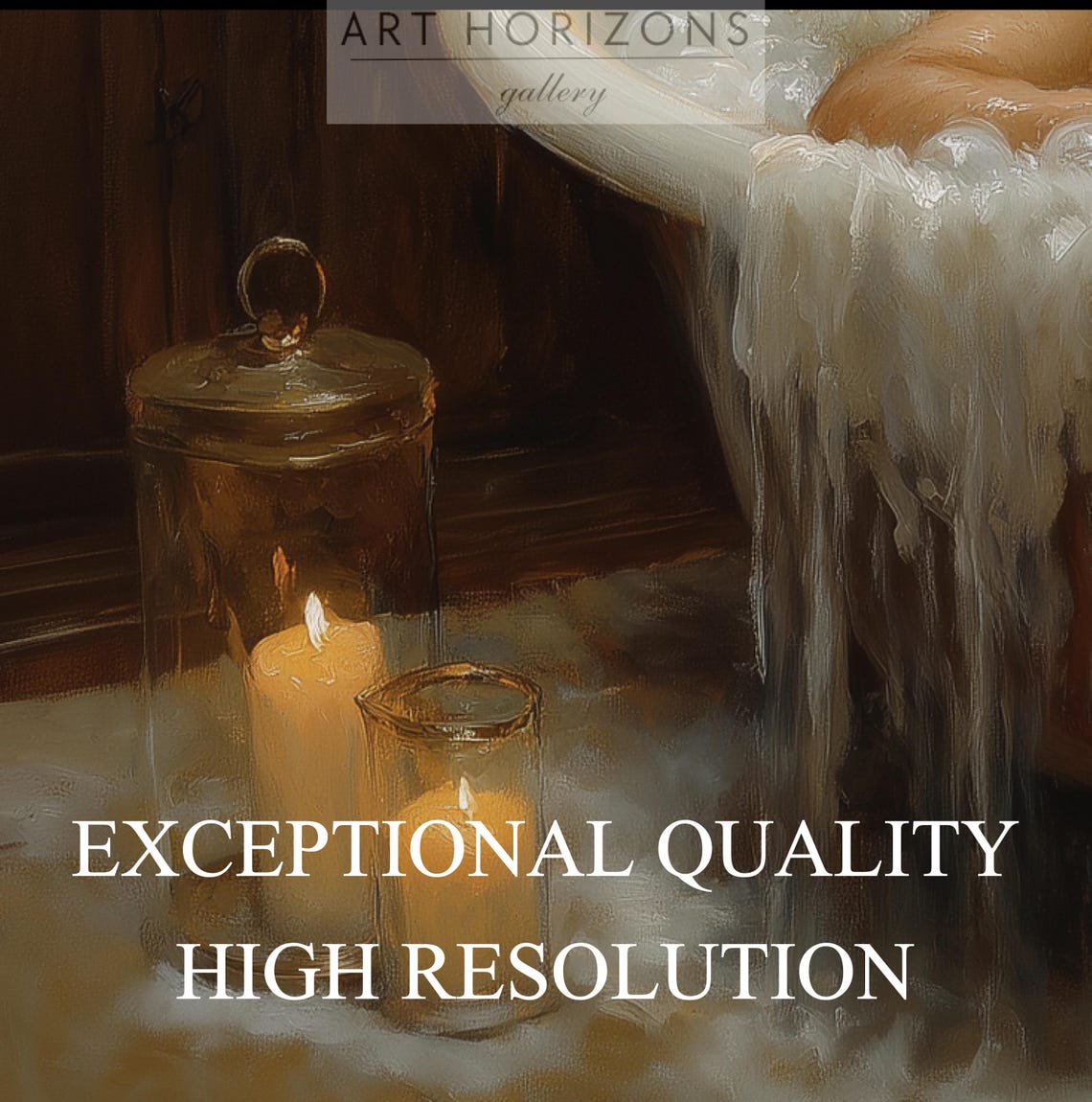 Santa Claus Bubble Bath Fireplace Candles Whimsical Christmas Print - Image 4