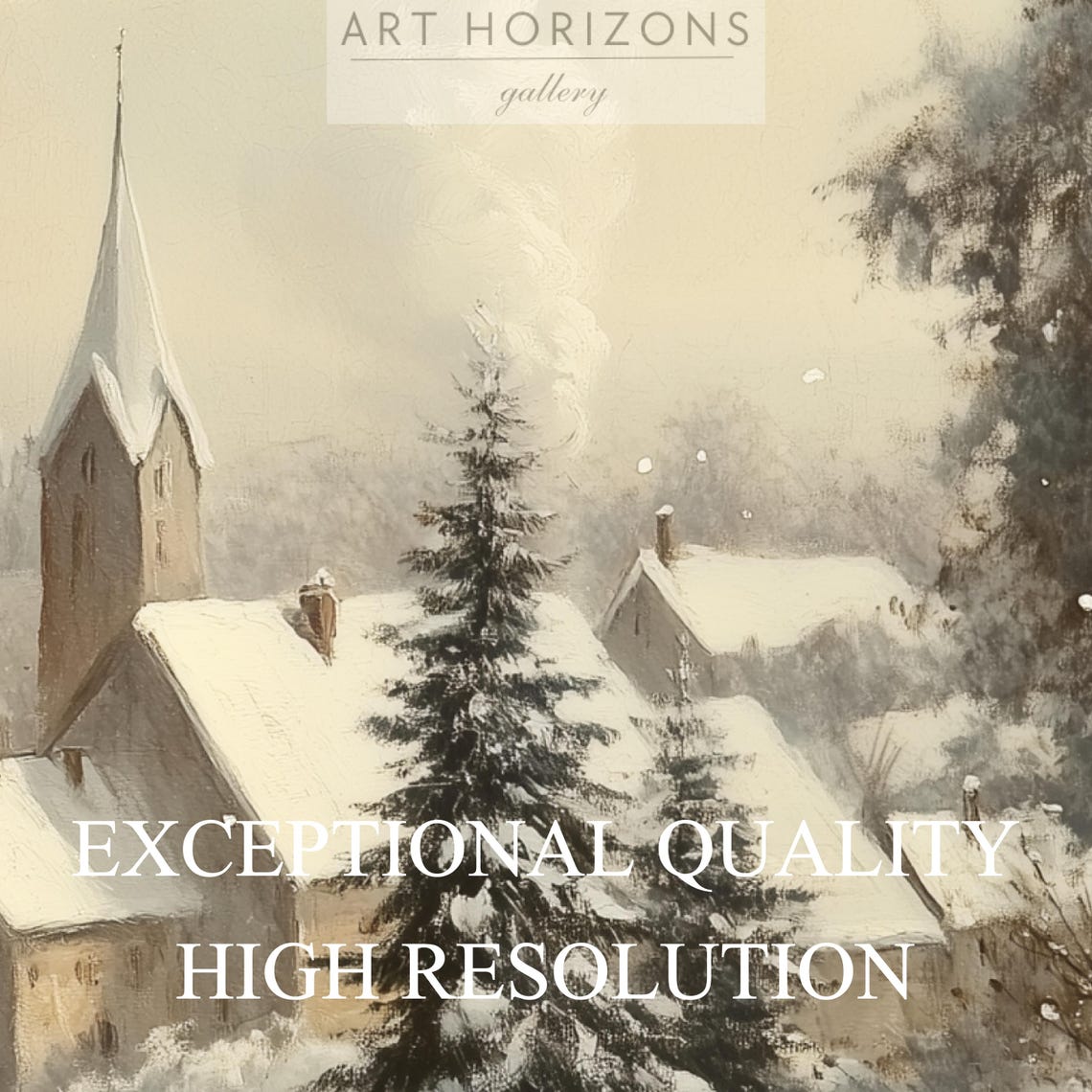 Vintage Snowy Village Christmas Frame Tv Art Santa Claus Snowy Art For Tv Christmas Holiday Decor Tv Art Tv3 - Image 3