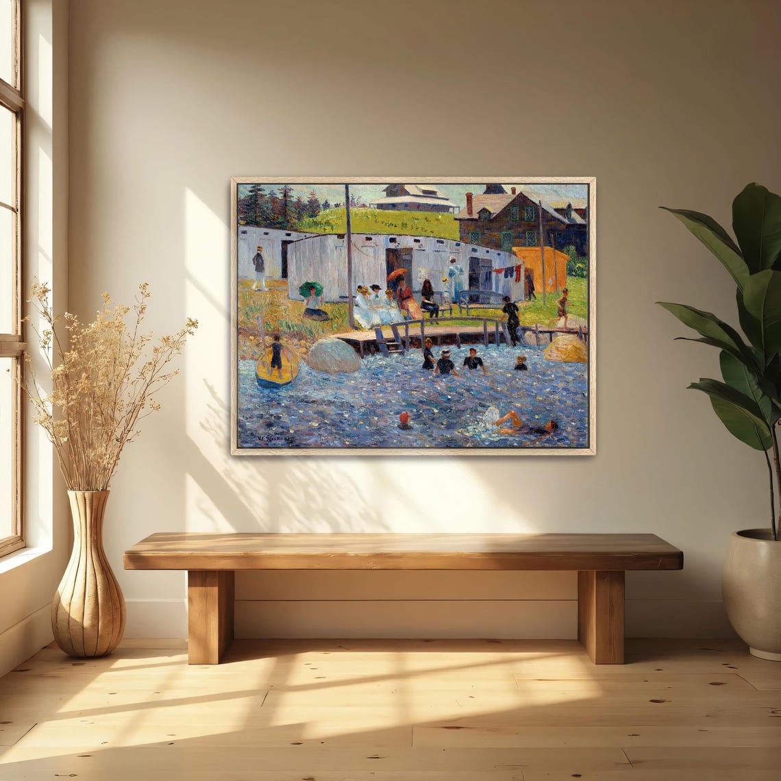 William Glackens Beach Bathers Vintage Swimming Scene Poster - Image 4
