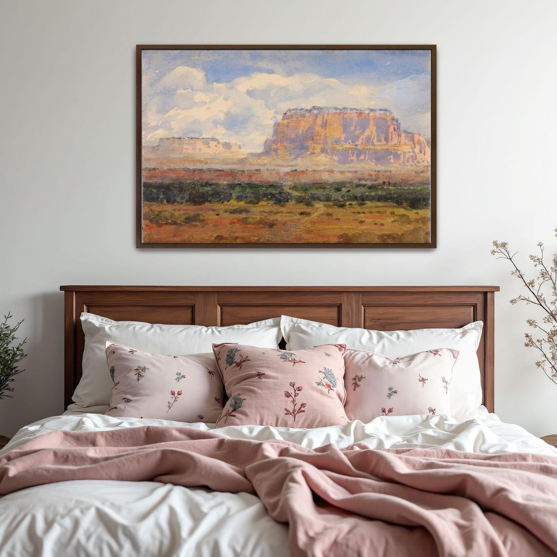 Desert Mesa Landscape with Orange Cliffs Southwest Nature Art Poster - Image 6