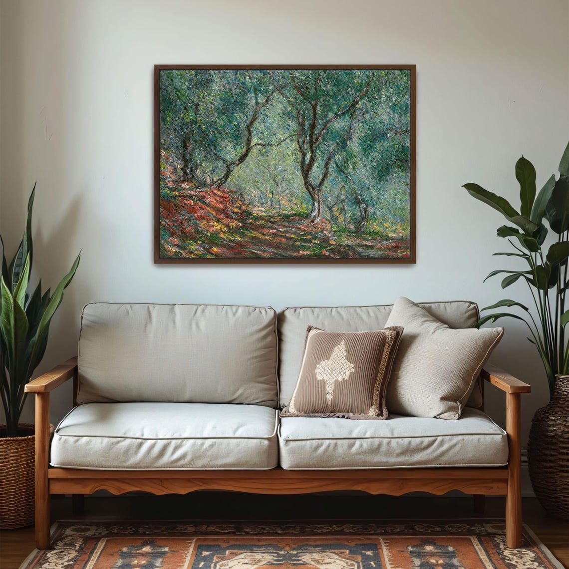 Olive Grove In Green Light Impressionist Landscape Painting Poster - Image 5