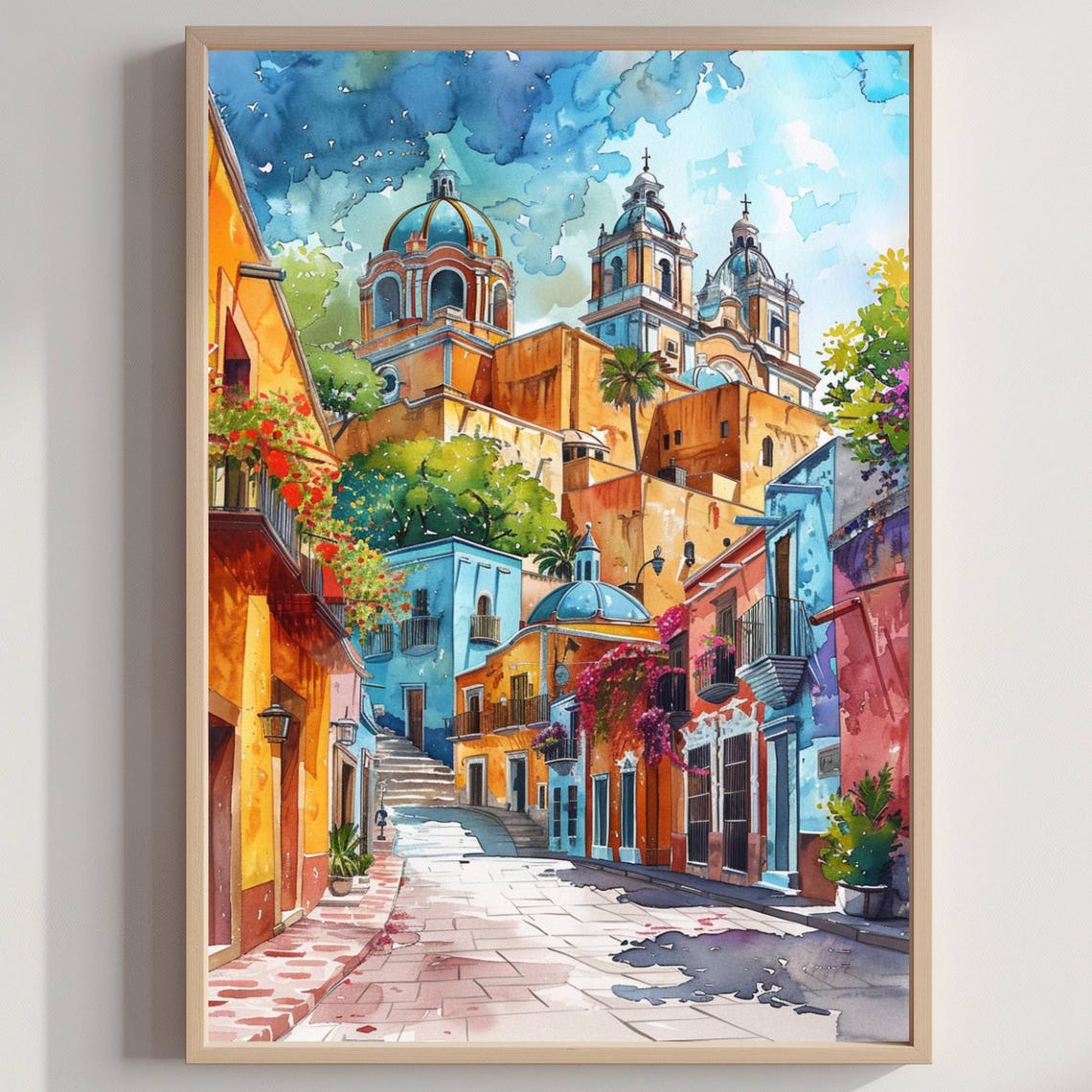 Mexico Watercolor Art Print Travel Poster