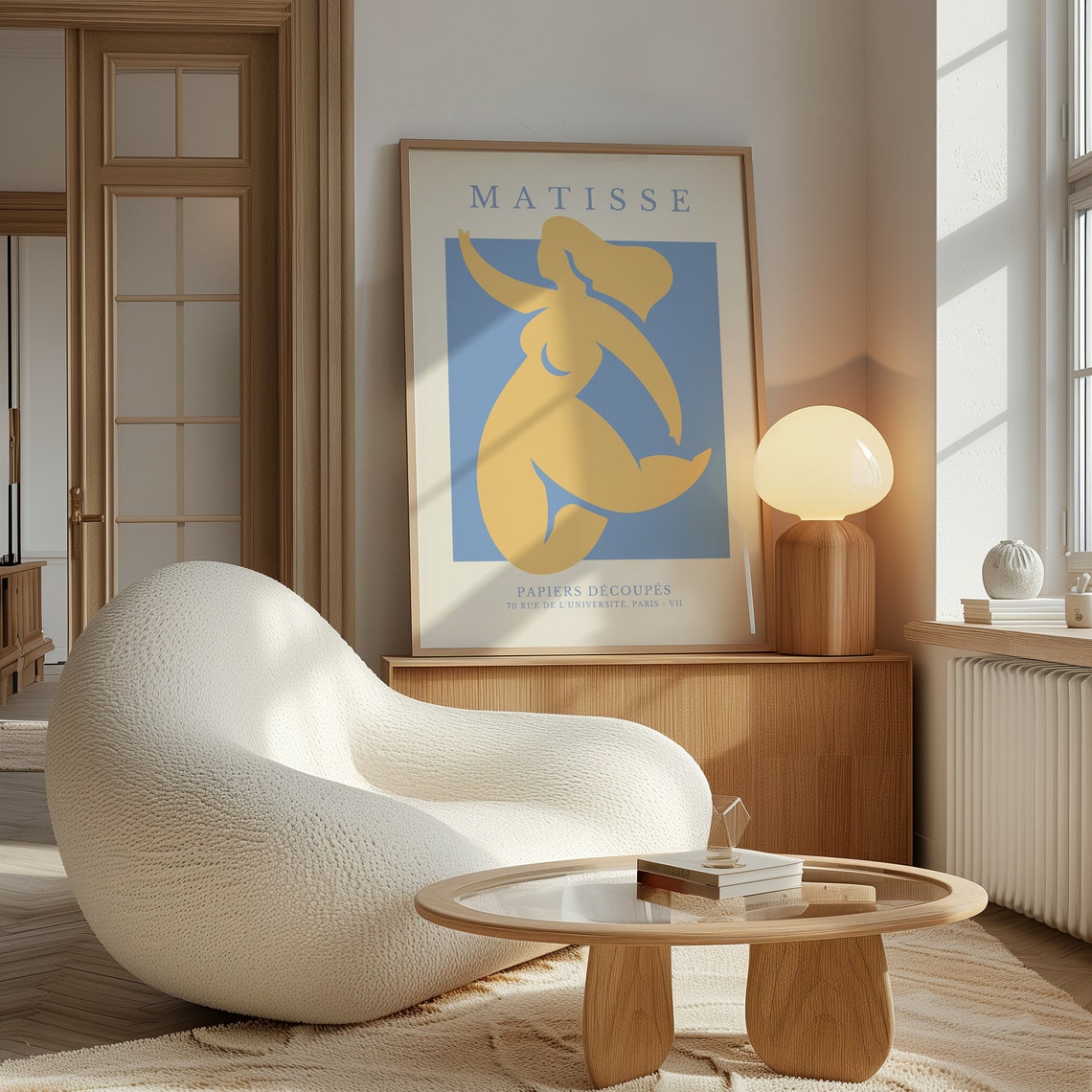 Matisse Yellow Dancer Papiers Decoupes Blue Square Exhibition Poster - Image 4