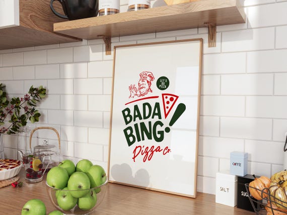 Pizza Kitchen Print Funny Kitchen Art Pizza Lover Gift For Home Retro Kitchen Wall Art Cooking Poster Food Humor Pizza Wall Decor