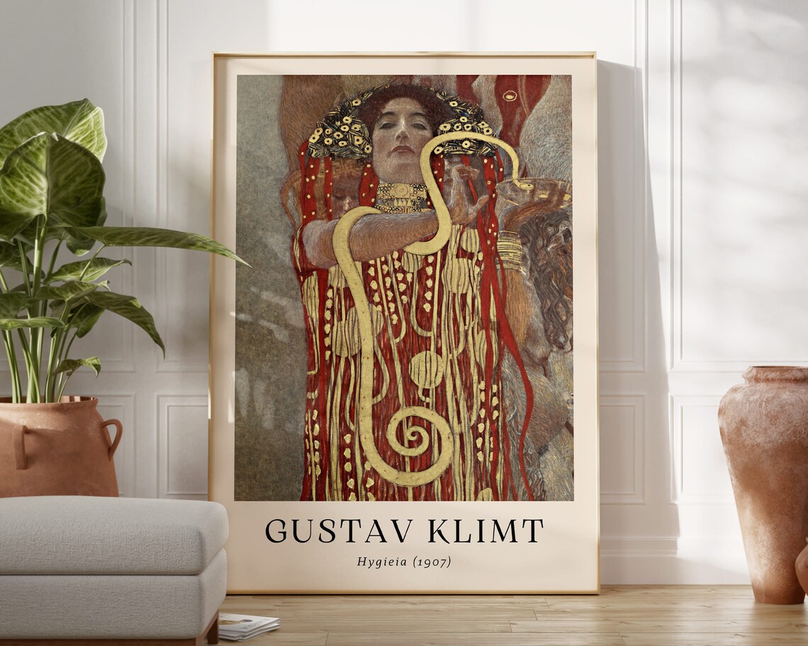 Gustav Klimt Hygieia 1907 Medicine Frieze Symbolist Art Poster