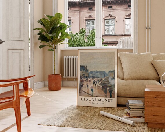 Claude Monet Print Claude Monet Poster Claude Monets The Pont Neuf 1871 Vintage Print Museum Poster