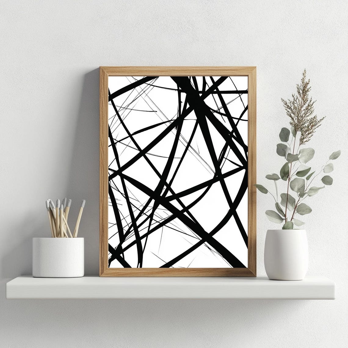 Modern Minimal Line Art Print Simple Drawing Art Modern Minimalist Poster Wall Decor Black Line Art Print Gift Idea