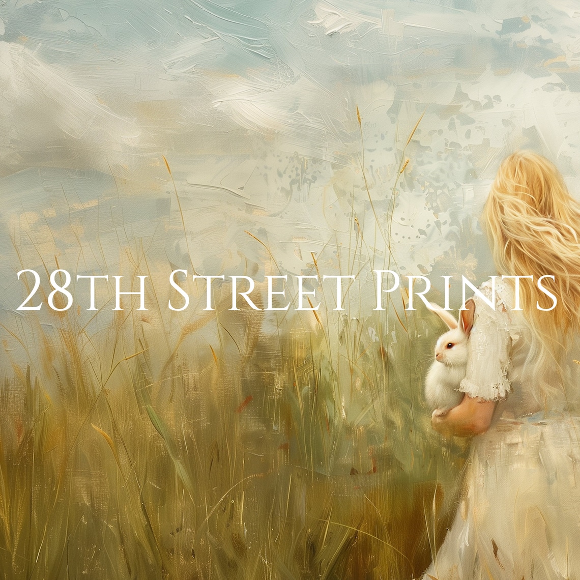 Spring Bunny Whispers, Easter Spring Art - Image 3