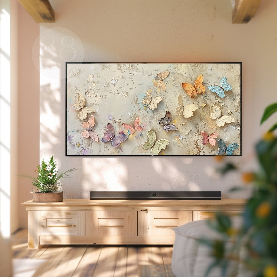 Spring Pastel Butterflies Art Print, Seasonal Decor - Image 2