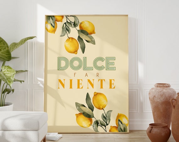 Dolce Far Niente Lemons Italian Travel Poster