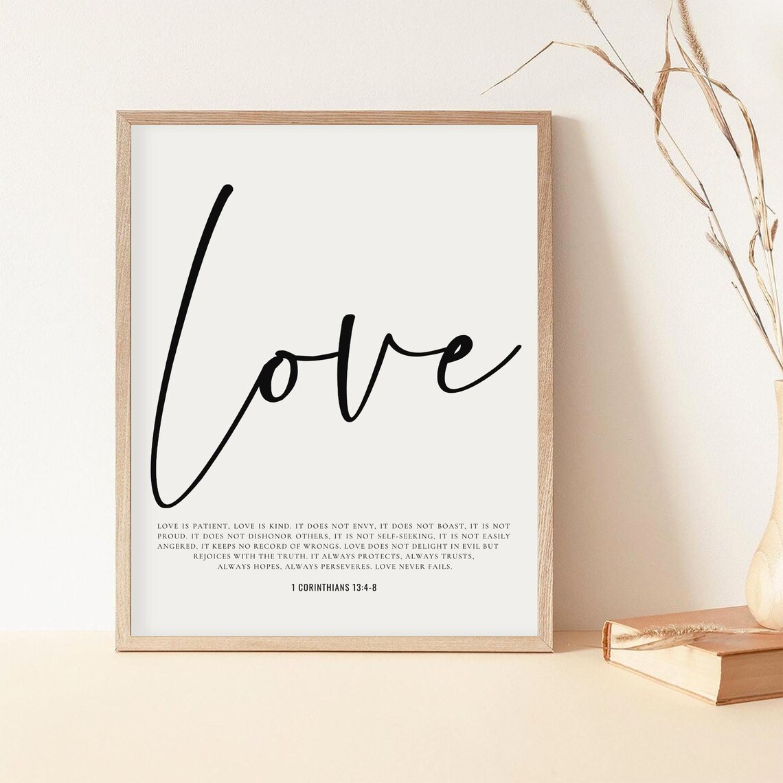 Love Is Patient Love Is Kind 1 Corinthians 13:4-8 Script Poster - Image 2