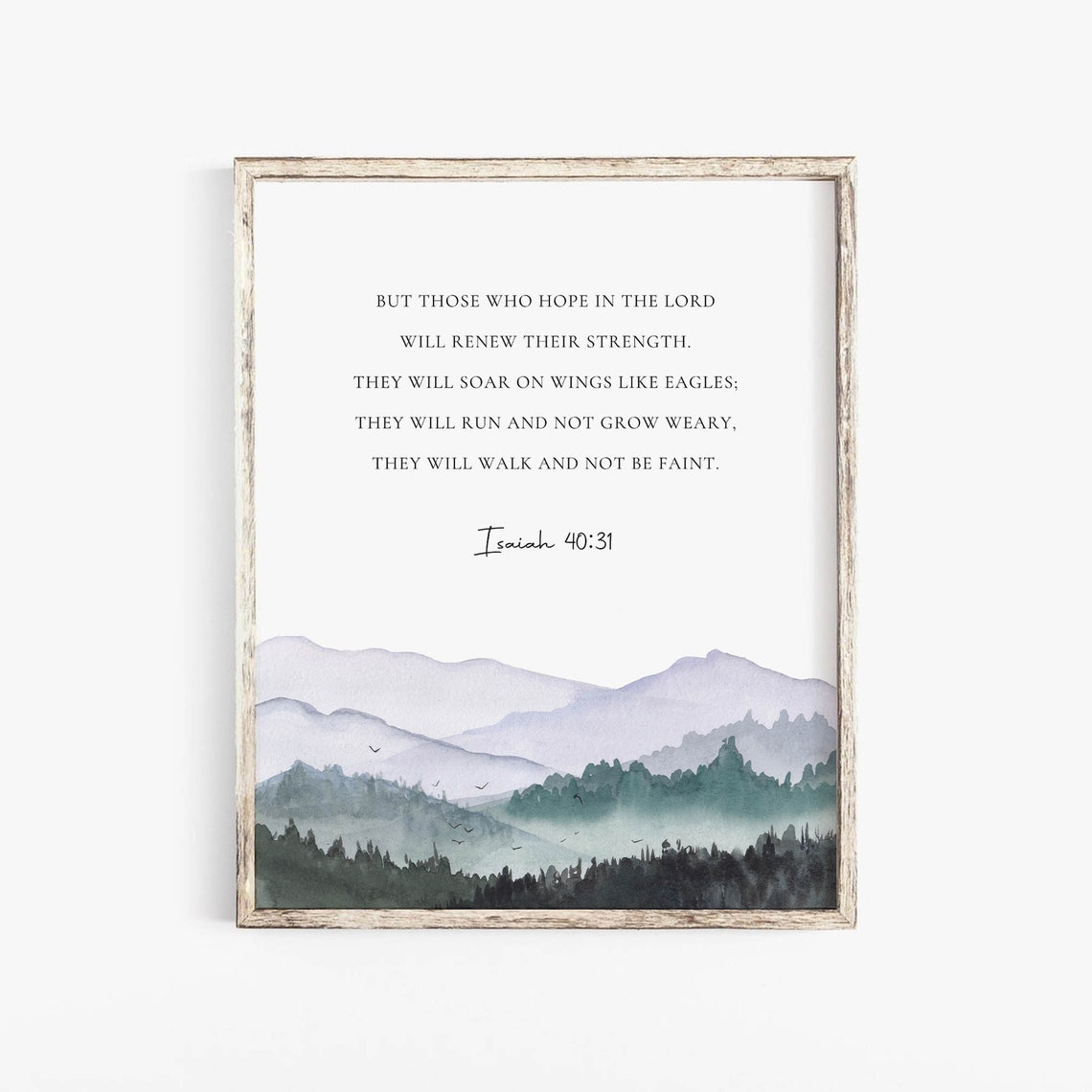 Isaiah 40:31 Mountain Scripture Art Print for Christian Home - Image 2