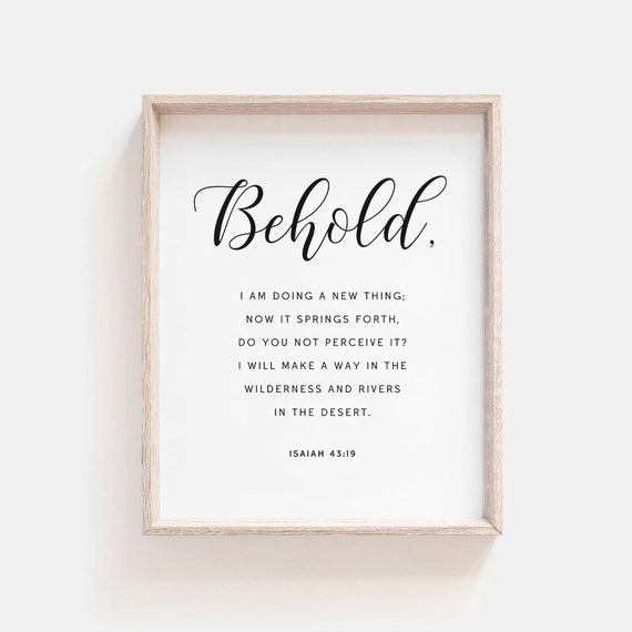 Isaiah 43:19 Bible Verse, Scripture Art Print