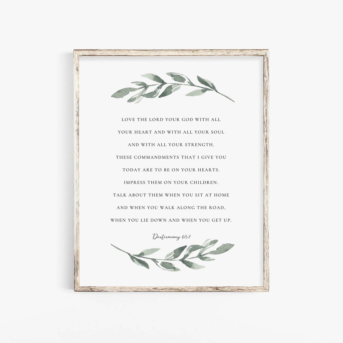 Deuteronomy 65:7 Bible Verse, Botanical Scripture Art Print - Image 2